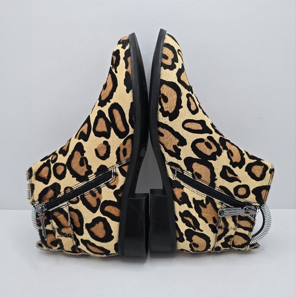 Blondo | maximalist leopard print pony hair waterproof ankle booties | WMS 6.5 - Picture 11 of 13